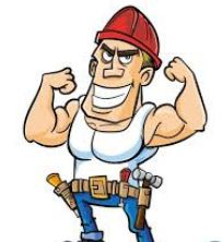 strong cartoon man